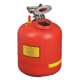 Justrite Disposal Can,5 Gal.,Red,Polyethylene 14565