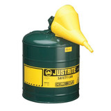 Justrite Type I Safety Can,5 gal,Green,16-7/8In H  7150410