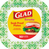 Glad Everyday 10 In. Green Square Paper Plates (50-Count) BBP0102