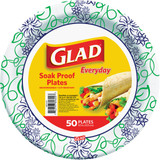 Glad Everyday 8.5 In. Whimsical Floral Round Paper Plates (50-Count) BBP15070