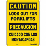 Condor Safety Sign,14 inx10 in,Aluminum 476P17