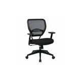 Office Star Desk Chair,Fabric,Black,19-23" Seat Ht 55-7N17-231