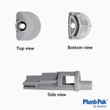 Plumb Pak 5/8 In. x 1/2 In. Gray Dishwasher Air Gap