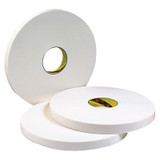 Double Coated Urethane Foam Tapes 4016, 1 in x 36 yd, 62 mil, Off-White