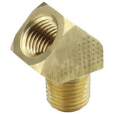 Parker 45 Extruded Street Elbow, Brass, 1/4 in 2214P-4-4