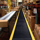 Notrax Antifatigue Mat,Black,YllwBrdr,3x9ft 479C0036YB9