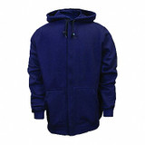 National Safety Apparel FR Zip Hooded Sweatshirt, Navy,L C21WT05LG