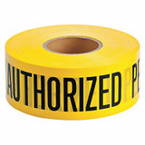 Brady Barricade Tape, Yellow, 1,000 ft L, 3 in  91462