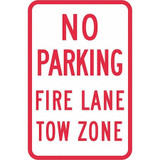 Lyle Fire Lane No Parking Sign,18" x 12"  T1-1053-HI_12x18