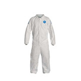 Dupont Coveralls,L,Blue/Wht,Tyvek 400 D,PK25 TD125SWBLG0025CM