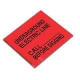 Presco Marking Flag,Red,Electric Line,PVC,PK100 4521RBK3571-200