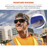 Ergodyne Headband,Blue,One Size,Terrycloth 6605
