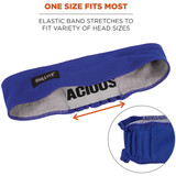 Ergodyne Headband,Blue,One Size,Terrycloth 6605