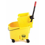 Rubbermaid Commercial Mop Bucket and Wringer,Yellow,6 1/2 gal FG748000YEL