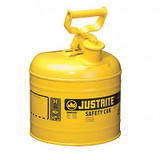 Justrite Type I Safety Can,2 gal,Ylw  7120200