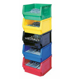 Quantum Storage Systems Bin,Red,Polyethylene,11 7-8 in QMS743RD