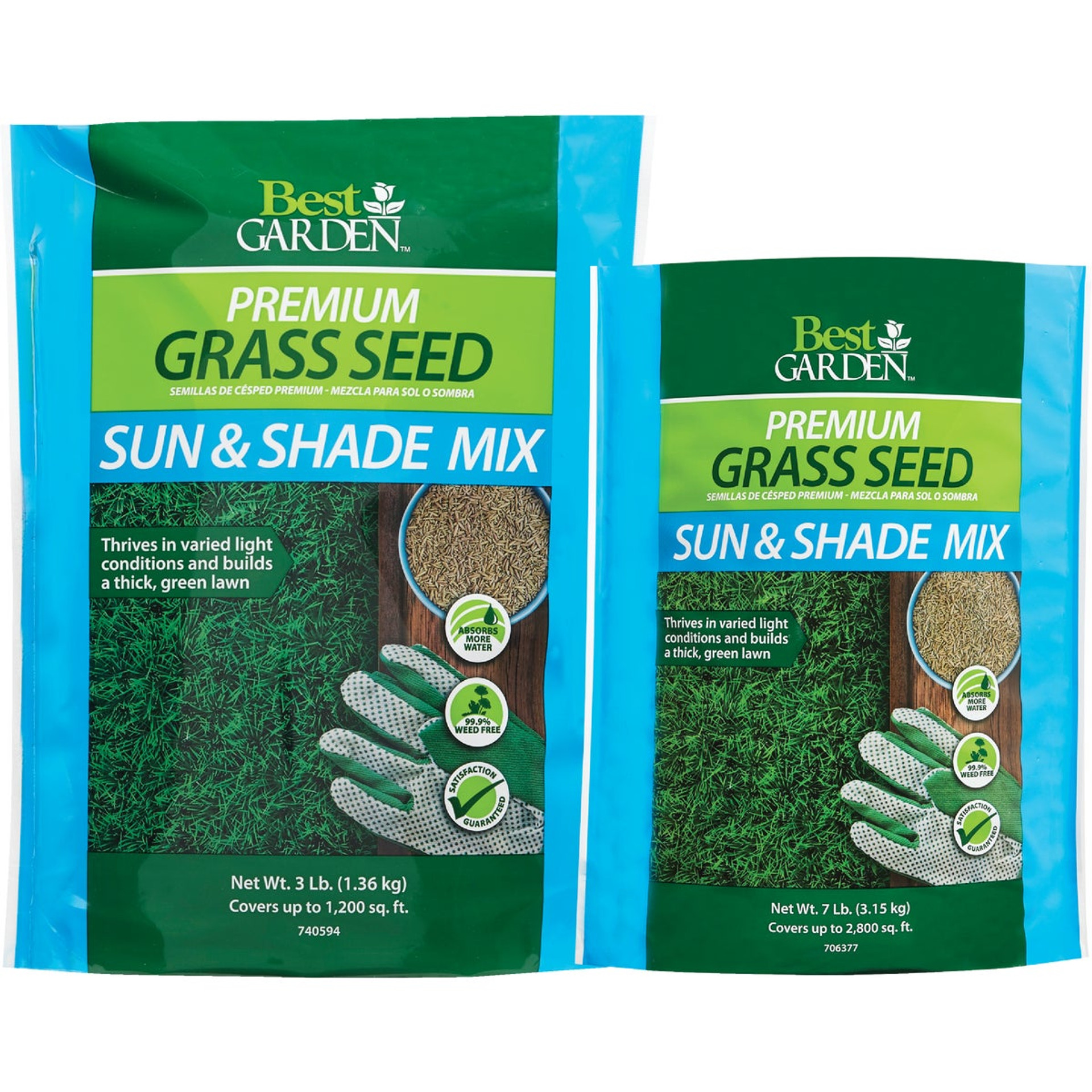 Best Garden 7 Lb. 2500 Sq. Ft. Coverage Sun & Shade Grass Seed 71176