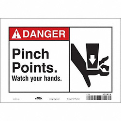 Condor Safety Sign,7 inx10 in,Vinyl 475D24