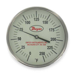 Dwyer Instruments Bimetal Thermom,5 In Dial,0 to 250F GBTB52551