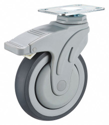 Sim Supply Quiet-Roll Medical Plate Caster,Swivel  P17S-RP040K-12-TB-001