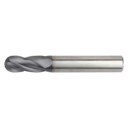 Widia Ball End Mill,Single End,1/4",Carbide I4B0250T075R