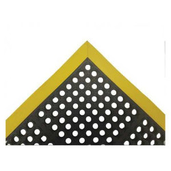 Notrax Drainage Mat,Black wYlwBrdr,2ft4"x3ft4"  34L279