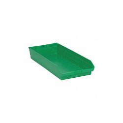 Quantum Storage Systems Shelf Bin,Green,Polypropylene,4 in  QSB116GN