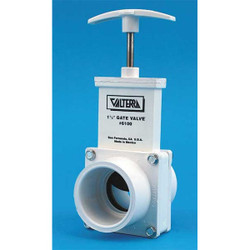 Valterra Gate Valve,1 1/2",PVC,Spigot 6103GR