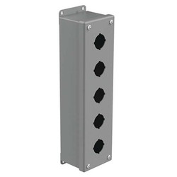 Hoffman Pushbutton Enclosure,12.50 in H,5 Holes  E5PB