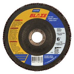 Norton Abrasives Fiber Disc,6 in Dia,7/8in Arbor,80 Grit 66261132137