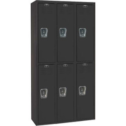 Hallowell Lckr,2x3Lckr,Black,72"x36"x18",UnAssm  U3282-2ME