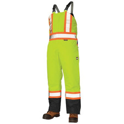 Tough Duck Hi-Vis Insulated Bibs,Flo Green,5X S79831