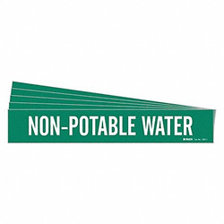 Brady Pipe Marker,Non-Potable Water,PK5 7397-1-PK