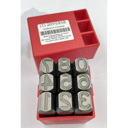 Manufacturer Varies Hand Stamp,1/2" H, Number Set 20Y595
