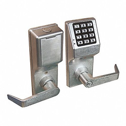 Locdown Electronic Lock,Brushed Chrome,12 Button DL4100 US26D
