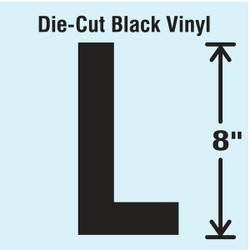 Stranco Die Cut Letter Label,L DBV-SINGLE-8-L