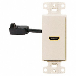 Hubbell Wiring Device-Kellems Video Wall Plate and Jack,HDMI,Lt Al NS801LA