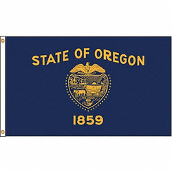 Nylglo Oregon Flag,5x8 Ft,Nylon 144480