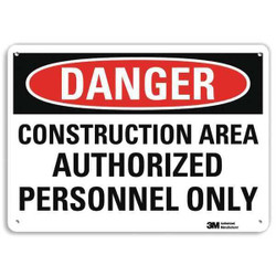 Lyle Danger Sign,10 in x 14 in,Aluminum  U3-1239-RA_14X10