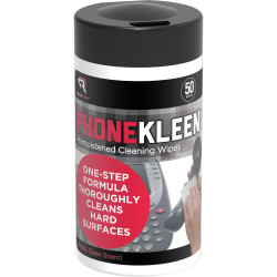 Read Right PhoneKleen Wipes - For Telephone - Pre-moistened - 50 / Tub - 1 Each