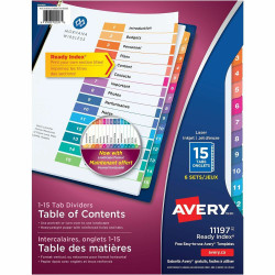 Avery Ready Index Index Divider 11197