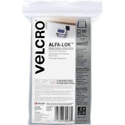 VELCRO&reg; Alfa-Lok Fasteners - 1" Length x 1" Width - 50 / Pack