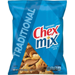 Chex Mix Traditional Snack Mix - Corn, Wheat - 3.75 oz - 8 / Carton
