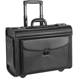Lorell Carrying Case for 16" Notebook - Black - Vinyl Body - Handle - 1 Each
