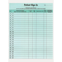 Tabbies  Patient Sign-in Form 14532
