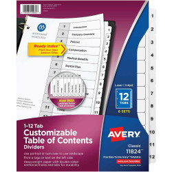 Avery&reg; Ready Index Tab Divider 11824