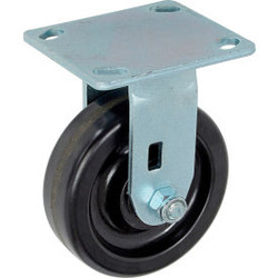 Global Industrial Heavy Duty Rigid Plate Caster 5"" Plastic Wheel 500 Lb. Capaci