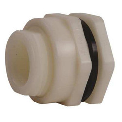 Hayward Bulkhead Tank Fitting,EPDM,3 1/4"L,Poly. BFAS3020TES