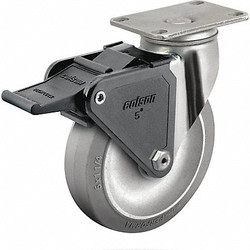 Colson Plate Caster,Swivel,5" Wheel Dia. 2.05456.444 BRK2