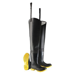 Dunlop Hip Wader,Men's,11,Steel,Black,PR 8685600